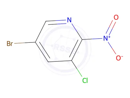 Chemical structure of 5-Bromo-3-chloro-2-nitropyridine