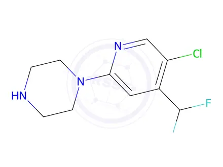 Chemical structure of 1-[5-Chloro-4-(difluoromethyl)-pyridin-2-yl]piperazine