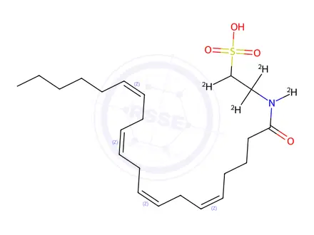 Chemical structure of N-Arachidonoyltaurine-d4