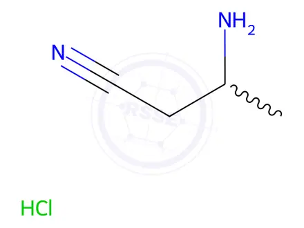 Chemical structure of 3-aminobutanenitrile hydrochloride