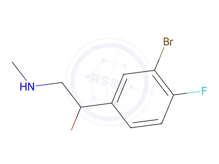Chemical structure of 1-(3-Bromo-4-fluorophenyl)-2-(methylamino)ethan-1-ol