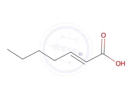 Chemical structure of 2-Heptenoic Acid