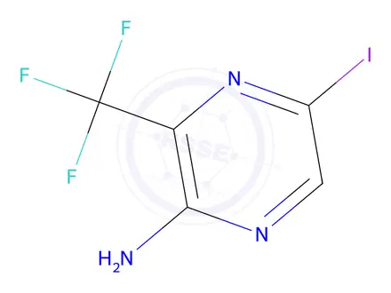 Chemical structure of 5-Iodo-3-(trifluoromethyl)pyrazin-2-amine
