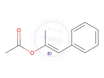 Chemical structure of 1-Propen-2-ol, 1-phenyl-, acetate, (E)-
