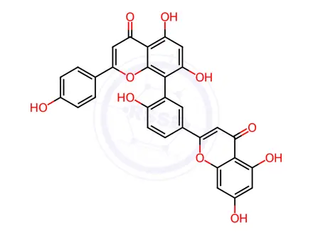 Chemical structure of Amentoflavone