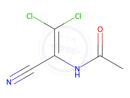 Chemical structure of N-(2,2-dichloro-1-cyanovinyl)acetamide