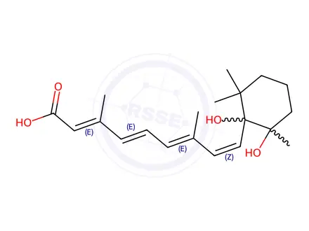 Chemical structure of 5,6-Dihydro-5,6-dihydroxyretinoic Acid