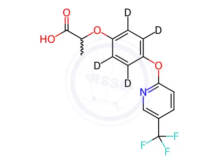 Chemical structure of Fluazifop (free acid)-[D4]