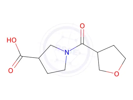 Chemical structure of 1-(oxolane-3-carbonyl)pyrrolidine-3-carboxylic acid