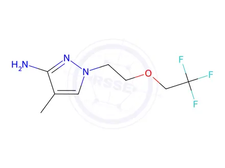 Chemical structure of 4-Methyl-1-(2-(2,2,2-trifluoroethoxy)ethyl)-1h-pyrazol-3-amine