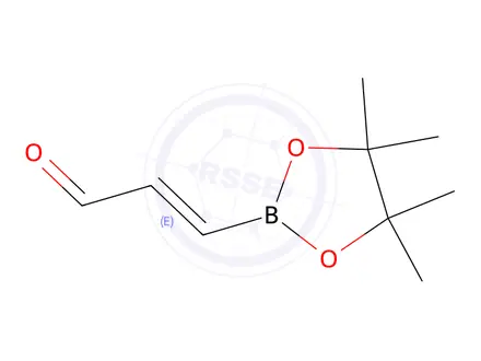 Chemical structure of (E)-3-(4,4,5,5-tetramethyl-1,3,2-dioxaborolan-2-yl)acrylaldehyde