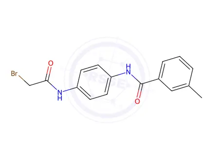Chemical structure of N-{4-[(2-Bromoacetyl)amino]phenyl}-3-methylbenzamide