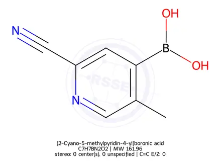 Chemical structure of (2-Cyano-5-methylpyridin-4-yl)boronic acid