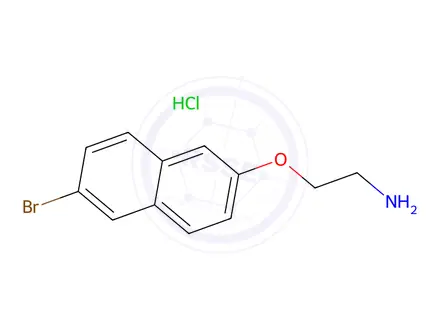 Chemical structure of 2-(2-Aminoethoxy)-6-bromonaphthalene hydrochloride