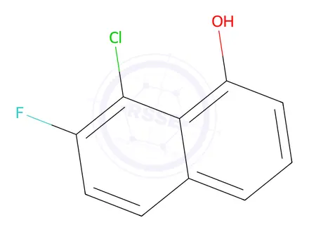 Chemical structure of 1-Naphthalenol, 8-chloro-7-fluoro-
