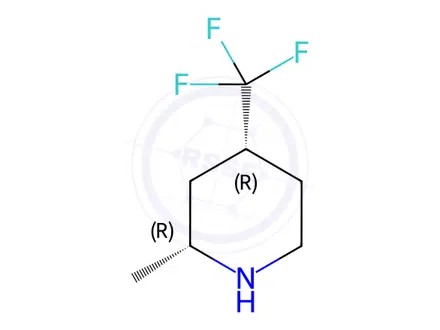 Chemical structure of Piperidine, 2-methyl-4-(trifluoromethyl)-, (2R,4R)-