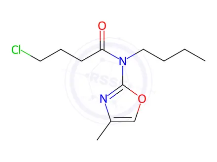 Chemical structure of N-Butyl-4-chloro-N-(4-methyloxazol-2-yl)butanamide