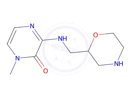 Chemical structure of 1-methyl-3-[(morpholin-2-ylmethyl)amino]-1,2-dihydropyrazin-2-one