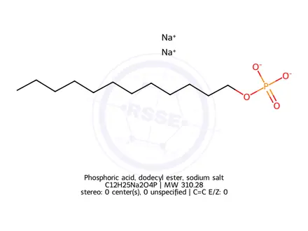 Chemical structure of Phosphoricacidmono-n-dodecylester disodiumsalt