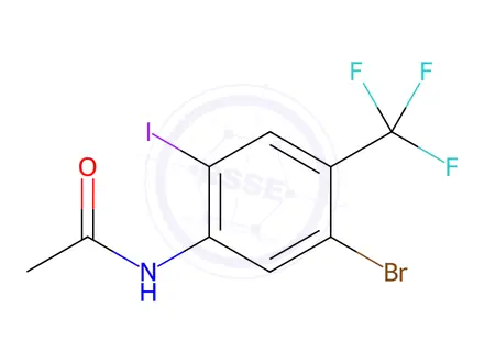 Chemical structure of N-Acetyl 5-bromo-2-iodo-4-(trifluoromethyl)aniline