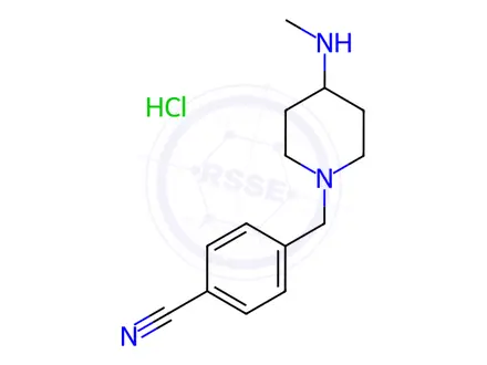 Chemical structure of 4-(4-MethylaMino-piperidin-1-ylMethyl)-benzonitrile hydrochloride