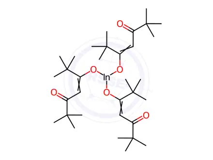 Chemical structure of INDIUM (2,2,6,6-TETRAMETHYL-3,5-HEPTANEDIONATE)