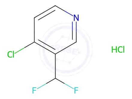 Chemical structure of 4-Chloro-3-(difluoromethyl)pyridine hydrochloride