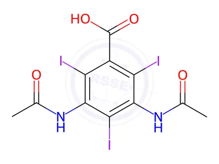 Chemical structure of Meglumine Diatrizoate