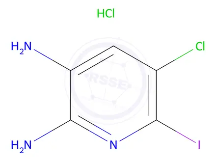 Chemical structure of 5-Chloro-6-iodopyridine-2,3-diamine hydrochloride