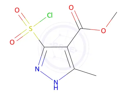 Chemical structure of Methyl 5-(chlorosulfonyl)-3-methyl-1h-pyrazole-4-carboxylate