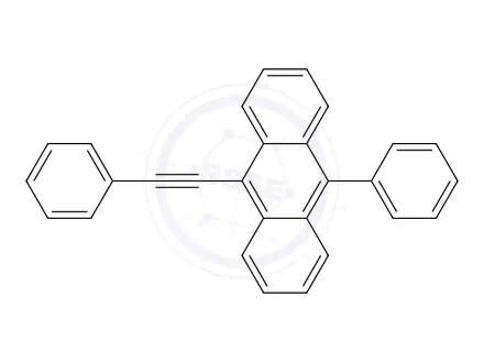 Chemical structure of 9-Phenyl-10-(phenylethynyl)anthracene
