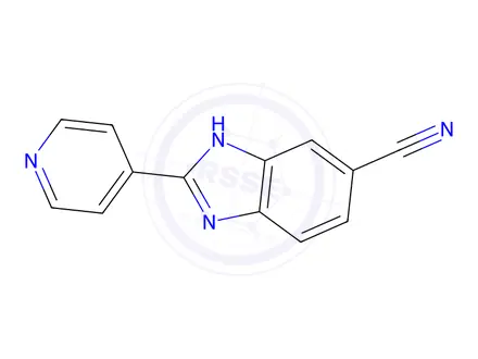 Chemical structure of 2-(Pyridin-4-yl)-1H-benzo[d]imidazole-6-carbonitrile