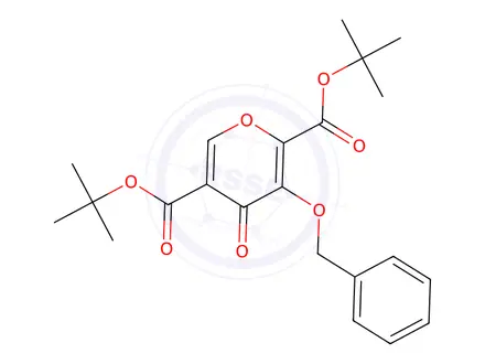 Chemical structure of DI-TERT-BUTYL 3-(BENZYLOXY)-4-OXO-4H-PYRAN-2,5-DICARBOXYLATE