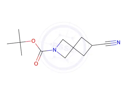 Chemical structure of tert-butyl 6-cyano-2-azaspiro[3.3]heptane-2-carboxylate