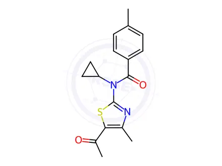 Chemical structure of n-(5-acetyl-4-methyl-1,3-thiaZol-2-yl)-n-cyclopropyl-4-methylbenzamide