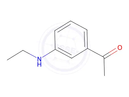 Chemical structure of Ethanone, 1-[3-(ethylamino)phenyl]-(9CI)