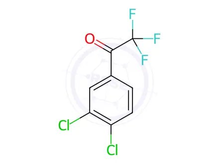 Chemical structure of 1-(3,4-dichlorophenyl)-2,2,2-trifluoroethan-1-one