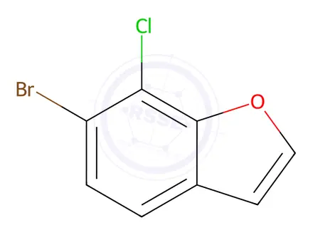 Chemical structure of Benzofuran, 6-bromo-7-chloro-