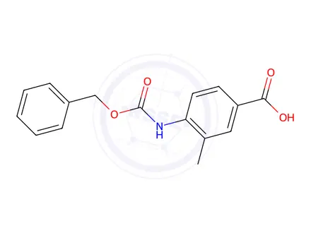 Chemical structure of 4-(((Benzyloxy)carbonyl)amino)-3-methylbenzoic acid
