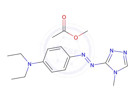 Chemical structure of methyl acetate, compound with N,N-diethyl-4-[(4-methyl-4H-1,2,4-triazol-3-yl)azo]aniline (1:1)