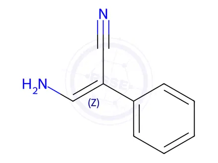 Chemical structure of beta-Aminoatroponitrile