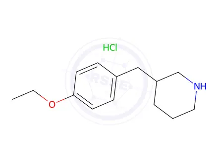 Chemical structure of 3-(4-Ethoxybenzyl)piperidine hydrochloride