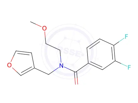 Chemical structure of 3,4-Difluoro-N-(furan-3-ylmethyl)-N-(2-methoxyethyl)benzamide