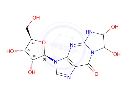 Chemical structure of misonidazole-guanosine product