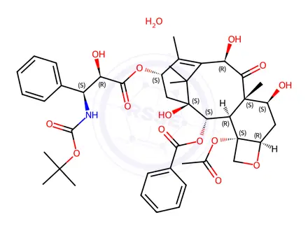 Chemical structure of Docetaxel H2O