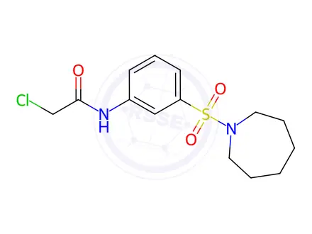 Chemical structure of N-[3-(azepane-1-sulfonyl)phenyl]-2-chloroacetamide