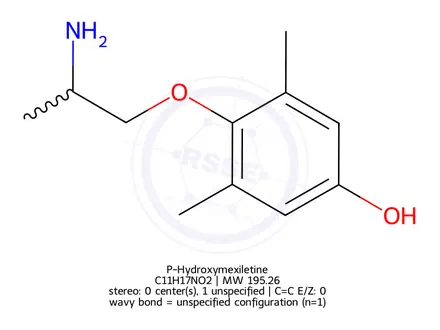 Chemical structure of P-Hydroxymexiletine