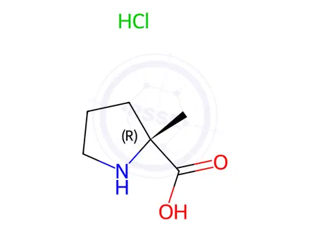 Chemical structure of (2R)-2-Methylpyrrolidine-2-carboxylic acid hydrochloride