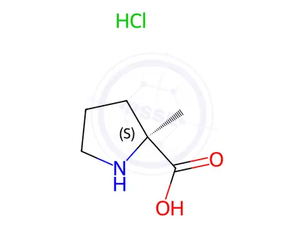 Chemical structure of (S)-2-Methylpyrrolidine-2-carboxylic acid hydrochloride