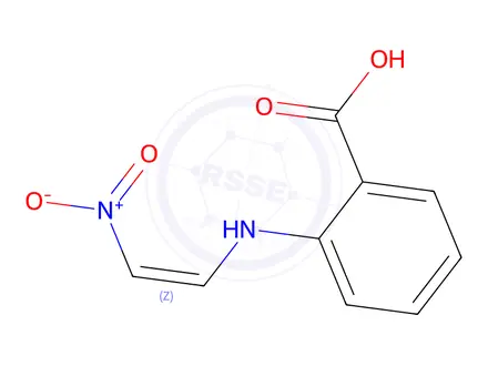 Chemical structure of Benzoic acid, 2-[(2-nitroethenyl)amino]-, (Z)-(9CI)